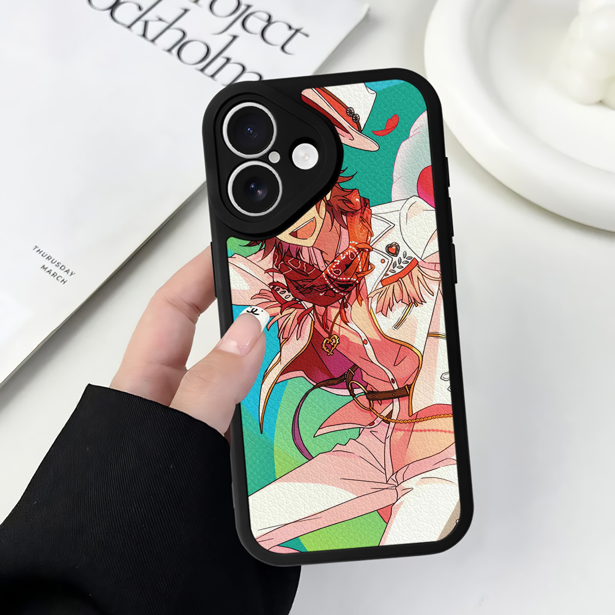 （画像用） あんさんぶるスターズ! Ensemble Stars 【iPhone 16シリーズ対応】シリコンスマホケース（レザー調） 材質：シリコン